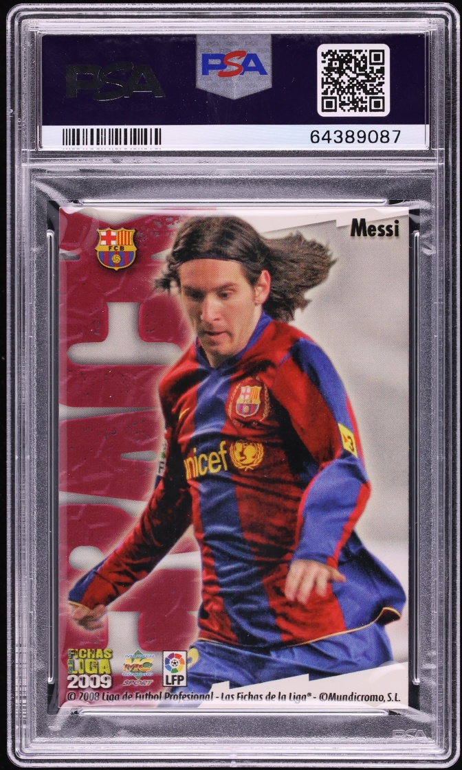 2009 Mundi Cromo Las Fichas De La Liga Foil Lionel Messi #80 PSA 10 GEM MINT - Photo 2
