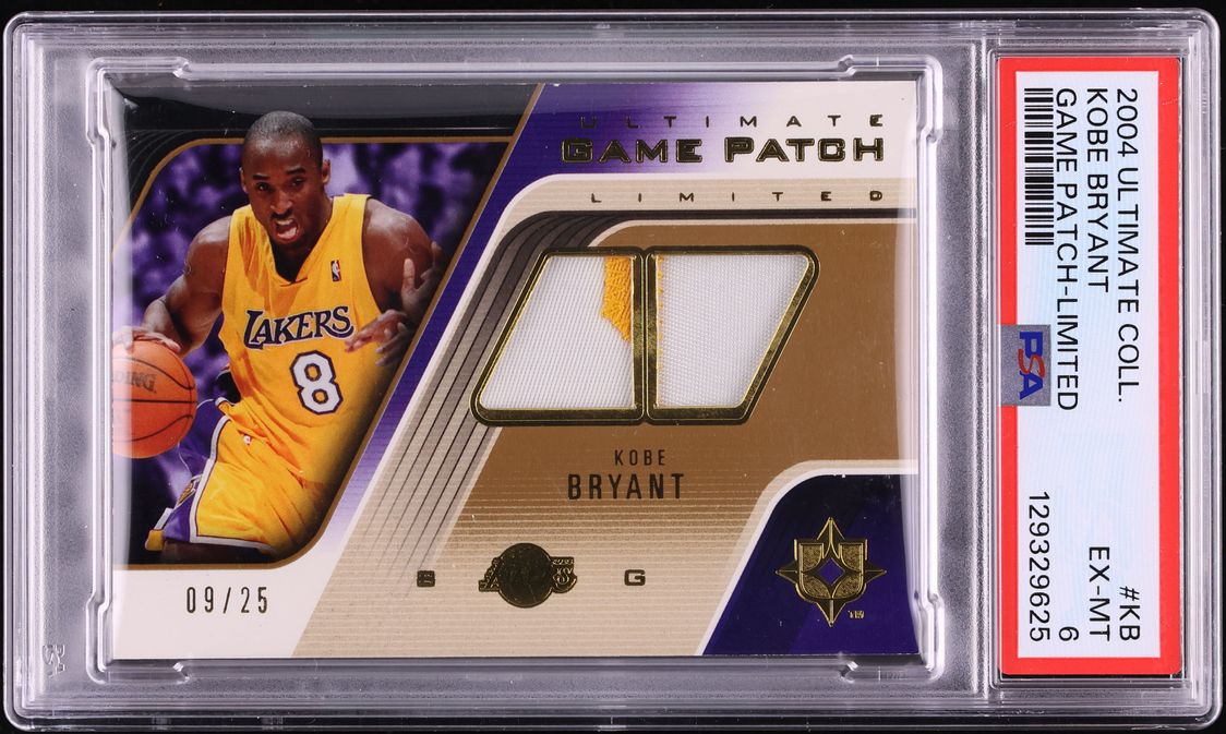 2004 Ultimate Collection Limited Kobe Bryant PATCH /25 #UGP-KB PSA 6 EXMT