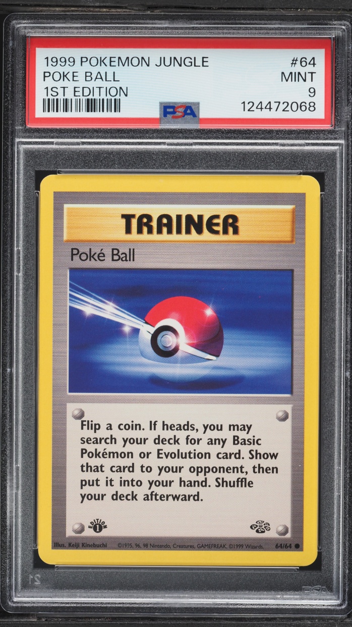 1999 Pokemon Jungle 1st Edition Poke Ball #64 PSA 9 MINT