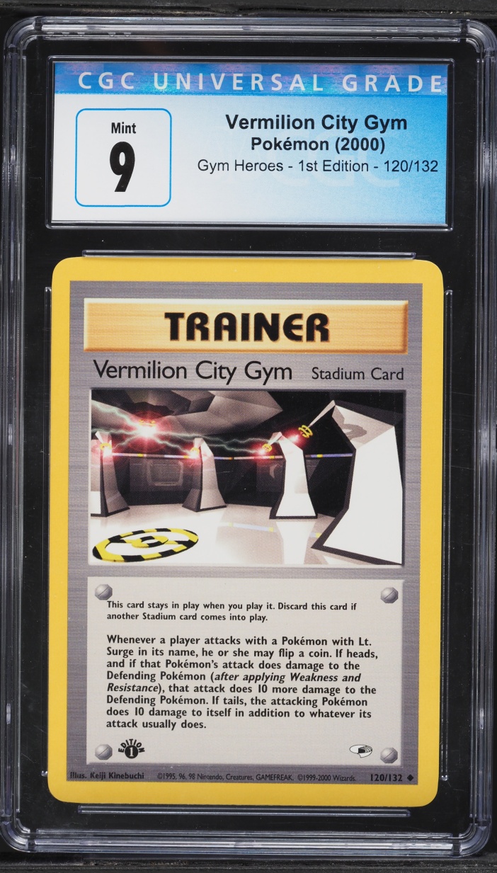 2000 Pokemon Gym Heroes 1st Edition Vermilion City Gym #120 CGC 9 MINT