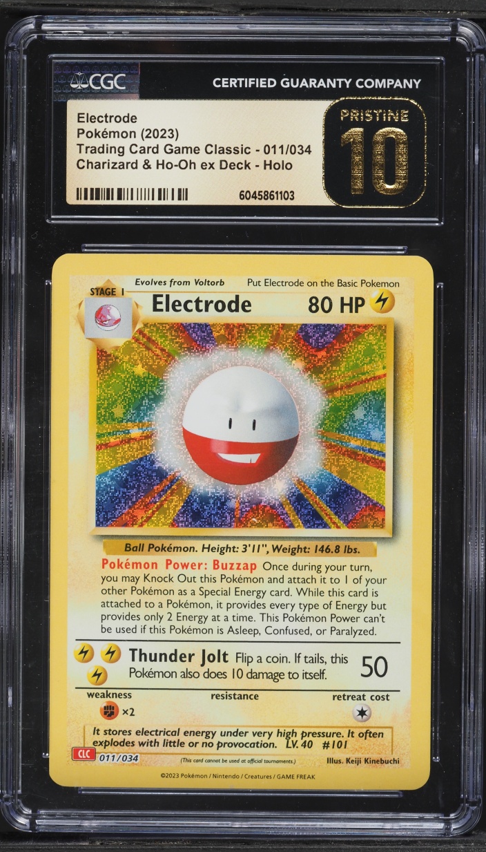 2023 Pokemon TCG Classic Collection Holo Electrode #11 CGC 10 PRISTINE