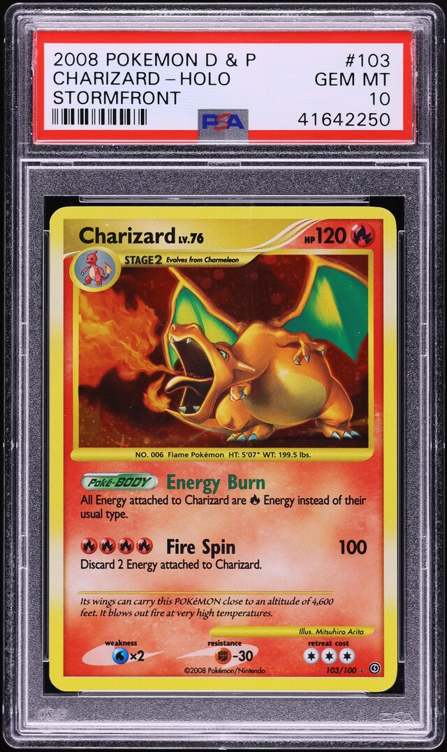 2008 Pokemon Diamond & Pearl Stormfront Holo Charizard #103 PSA 10 GEM MINT