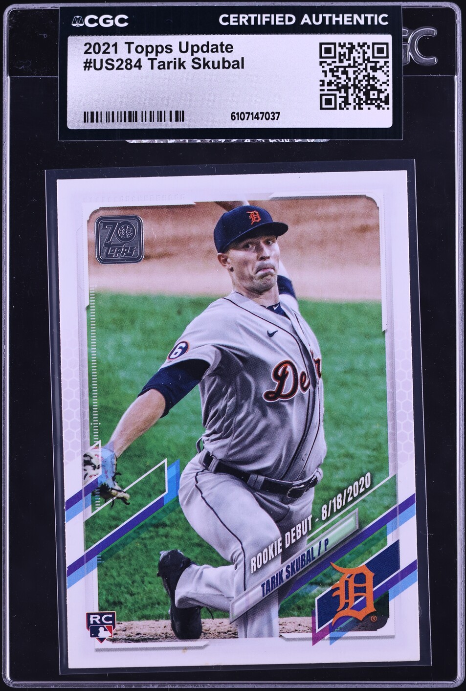 2021 Topps Update Tarik Skubal ROOKIE #US284 CGC AUTH