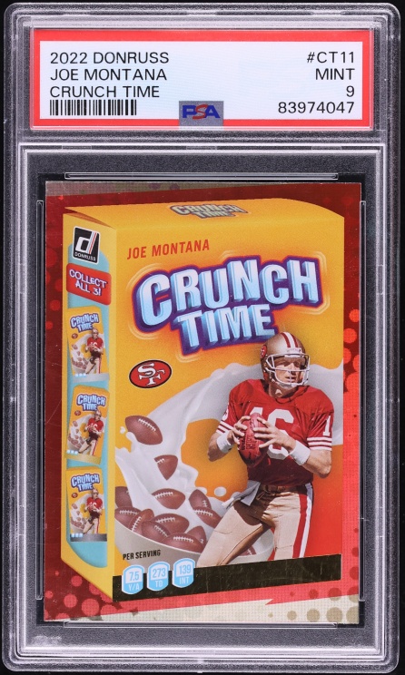 2022 Donruss Crunch Time Joe Montana #CT-11 PSA 9 MINT