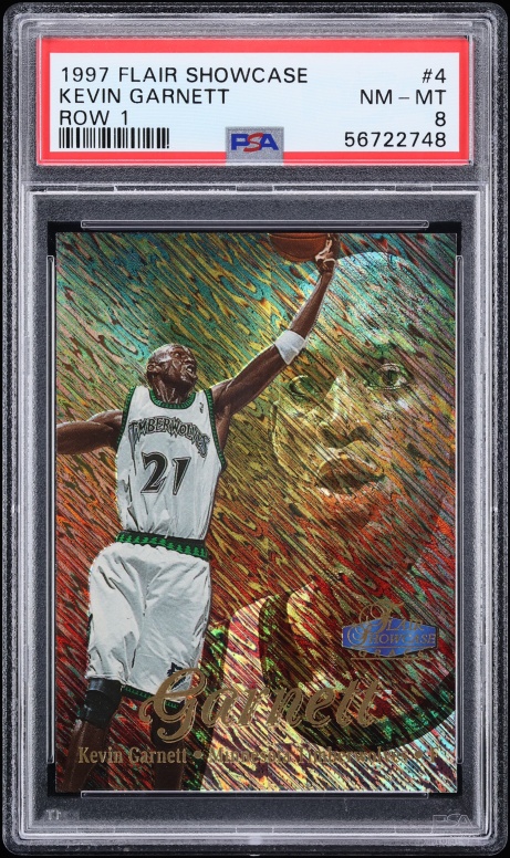 1997 Flair Showcase Row 1 Kevin Garnett #4 PSA 8 NM-MT