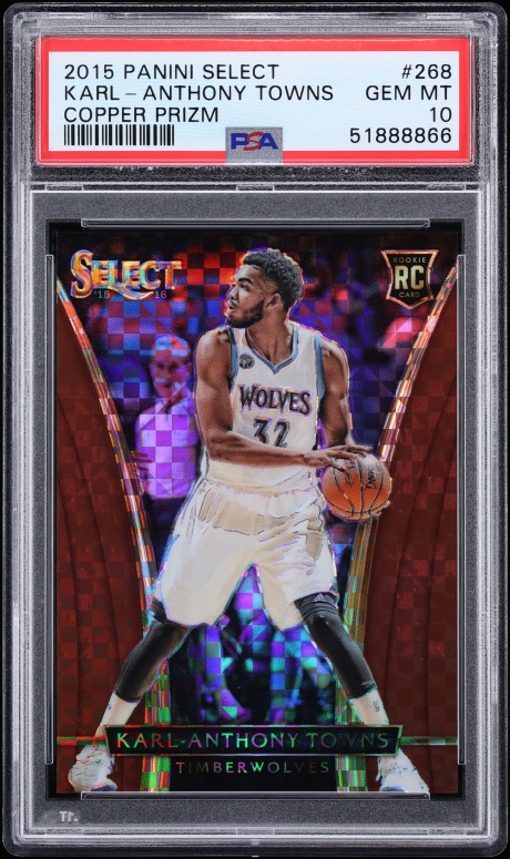 2015 Select Copper Prizm Karl-Anthony Towns ROOKIE /49 #268 PSA 10 GEM MINT