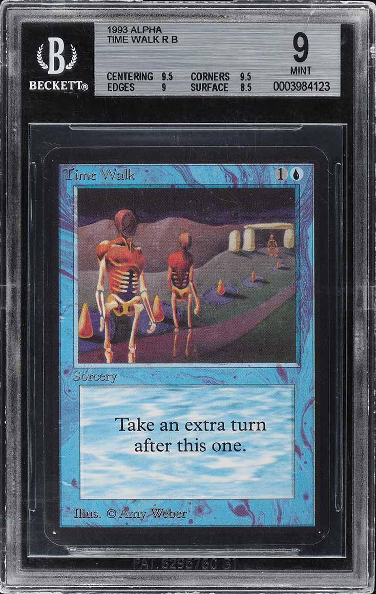 1993 Magic The Gathering MTG Alpha Time Walk POWER-9 R B BGS 9 MINT on ...