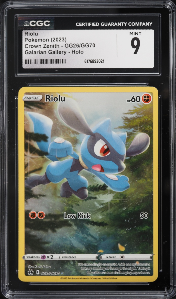 2023 Pokemon Sword & Shield Crown Zenith Galarian Gallery Alt Art Riolu #GG26 CGC 9 MINT