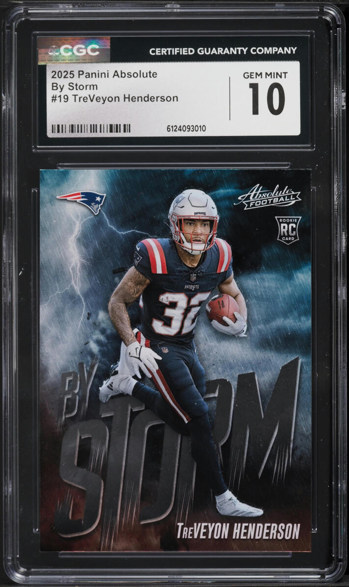 2025 Absolute By Storm TreVeyon Henderson ROOKIE #19 CGC 10 GEM MINT