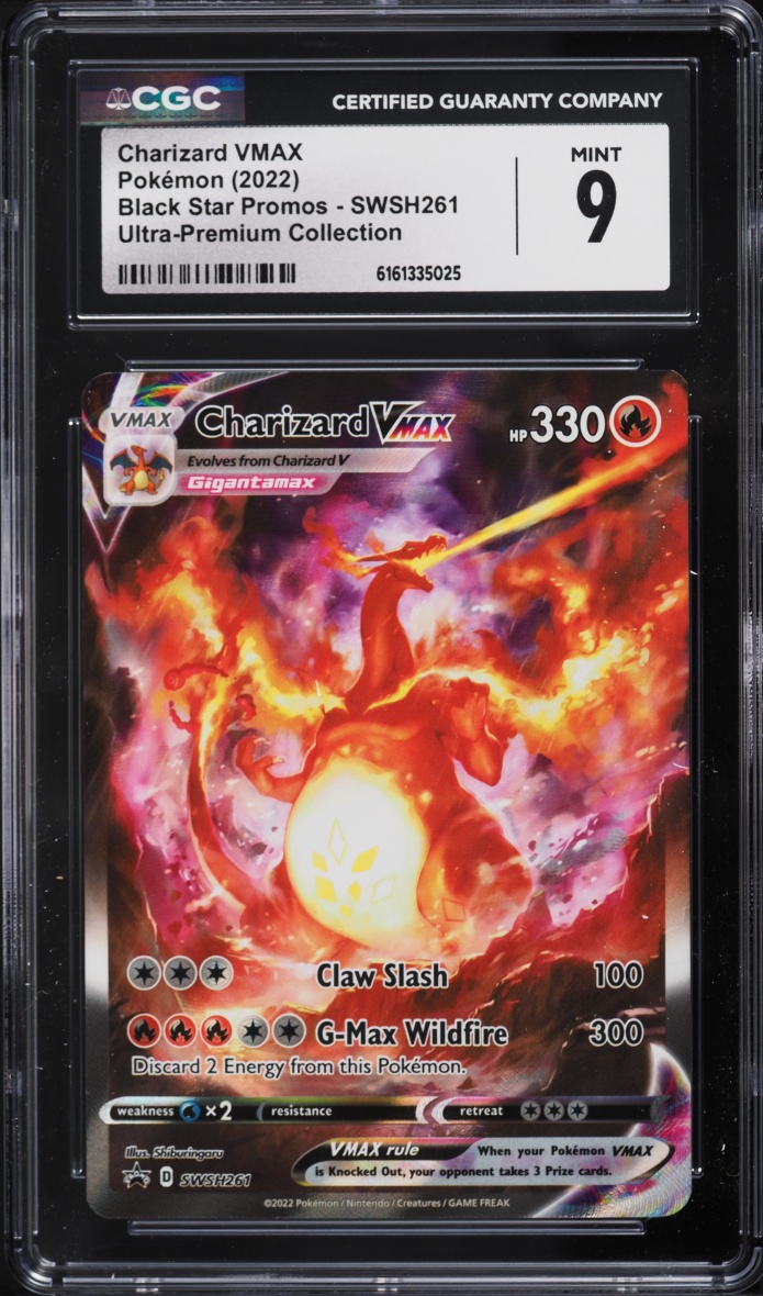 2022 Pokemon Sword & Shield Promo Ultra Premium Full Art Charizard VMAX #SWSH261 CGC 9 MINT