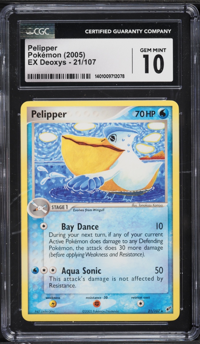 2005 Pokemon EX Deoxys Pelipper #21 CGC 10 GEM MINT