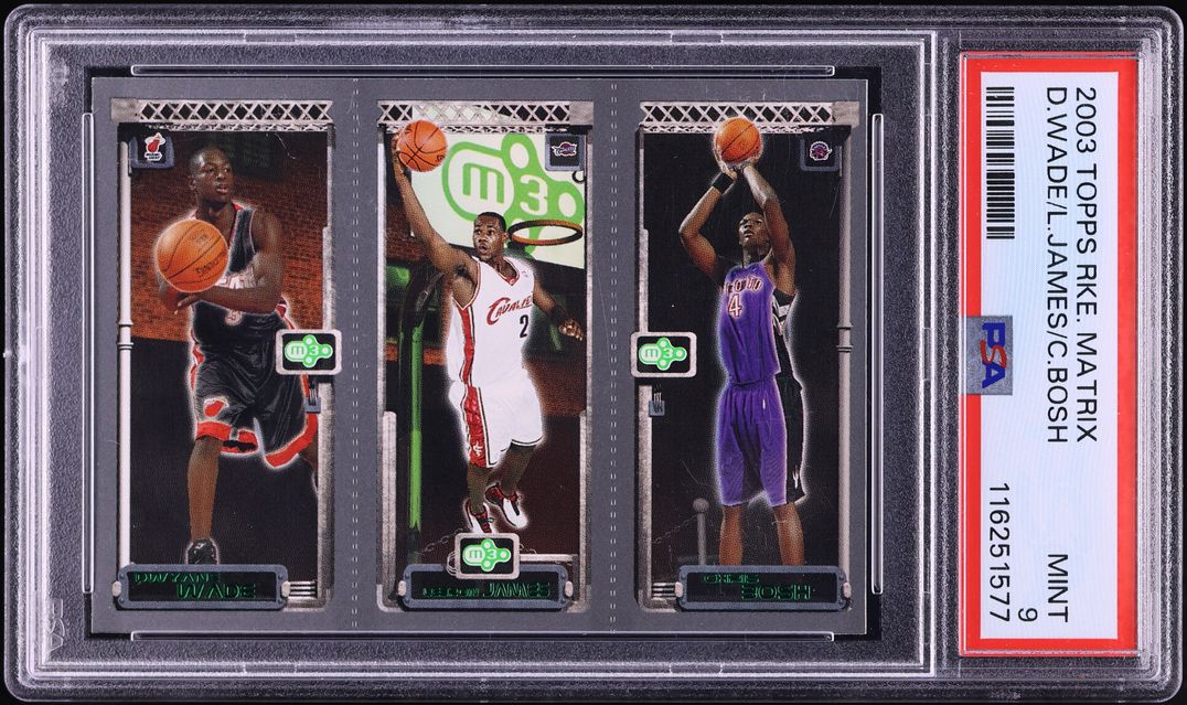 2003 Topps Matrix Dwayne Wade LeBron James Chris Bosh ROOKIE PSA MINT on  Fanatics Collect