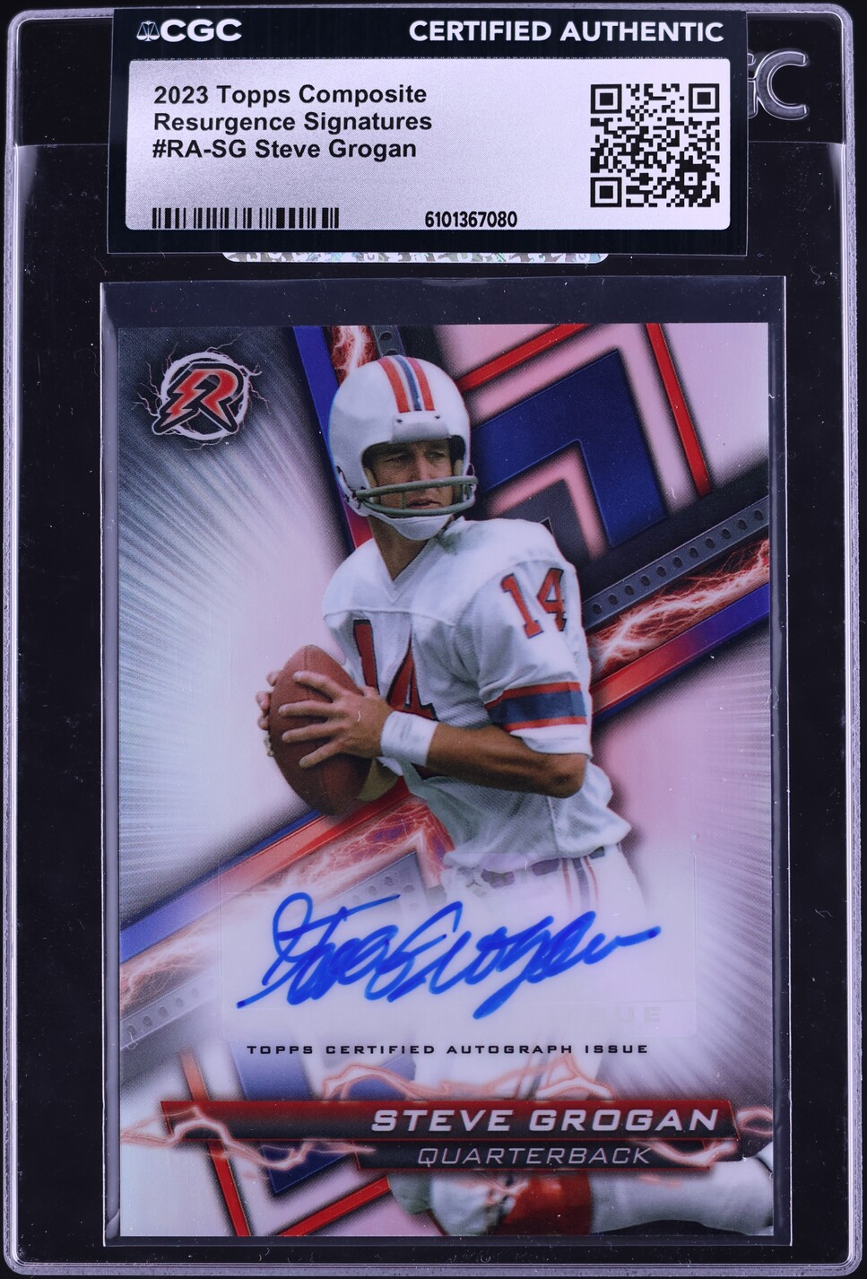 2023 Topps Composite Resurgence Steve Grogan AUTO #RA-SG CGC AUTH