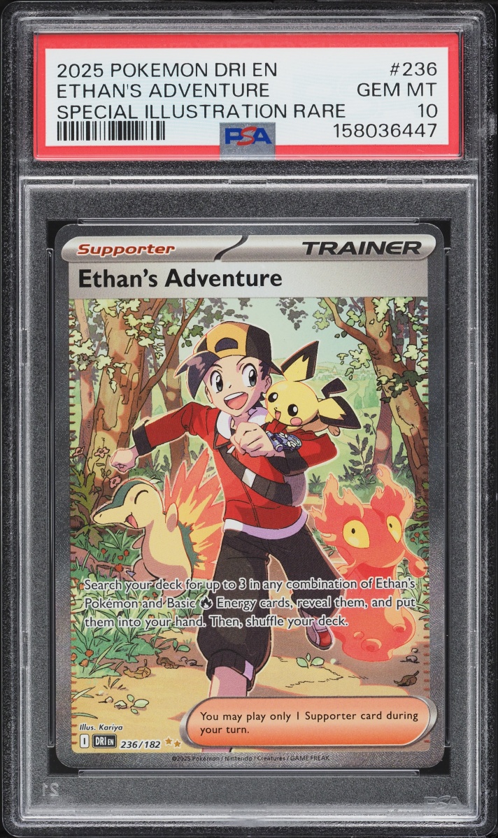 2025 Pokemon Scarlet & Violet Destined Rivals SIR Ethan's Adventure #236 PSA 10 GEM MINT