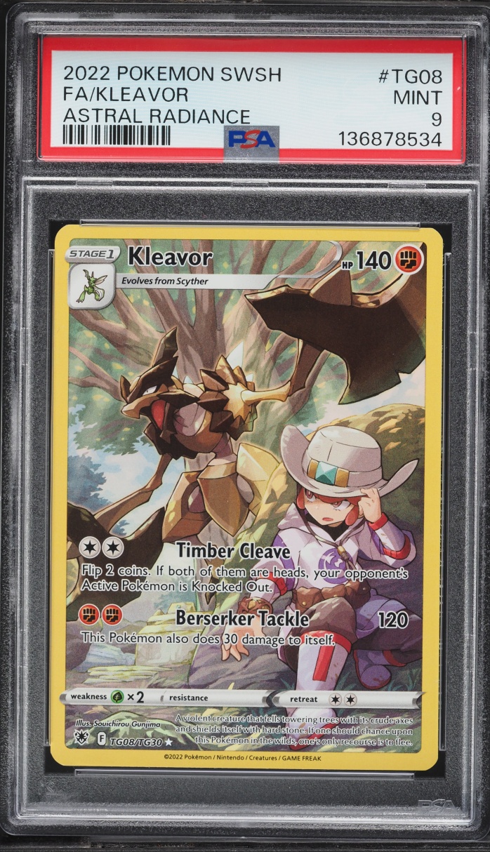 2022 Pokemon Sword & Shield Astral Radiance CHR Kleavor #TG08 PSA 9 MINT