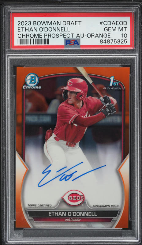 2023 Bowman Chrome Prospect Yellow Ethan Salas RC AUTO DNA 10 /75