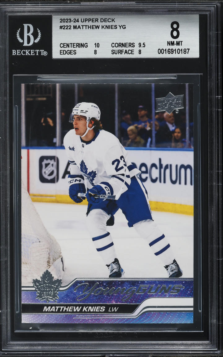 2023 Upper Deck Young Guns Matthew Knies ROOKIE #222 BGS 8 NM-MT