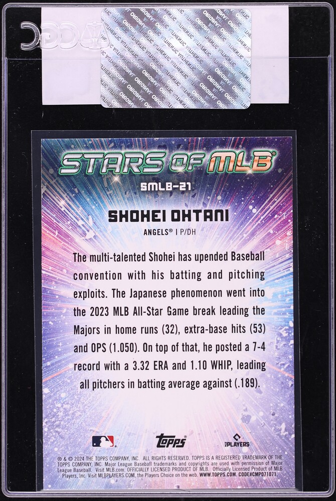 2024 Topps Stars Of MLB Shohei Ohtani #SMLB-21 CGC AUTH