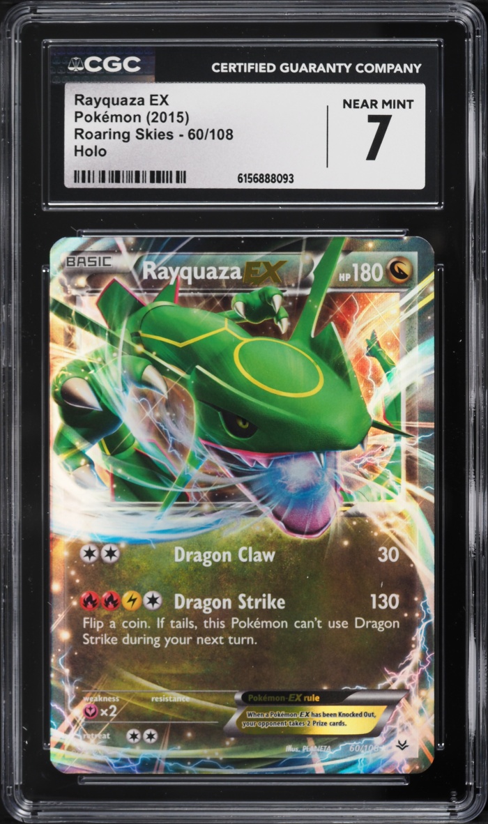 2015 Pokemon XY Roaring Skies Holo Rayquaza EX #60 CGC 7 NRMT
