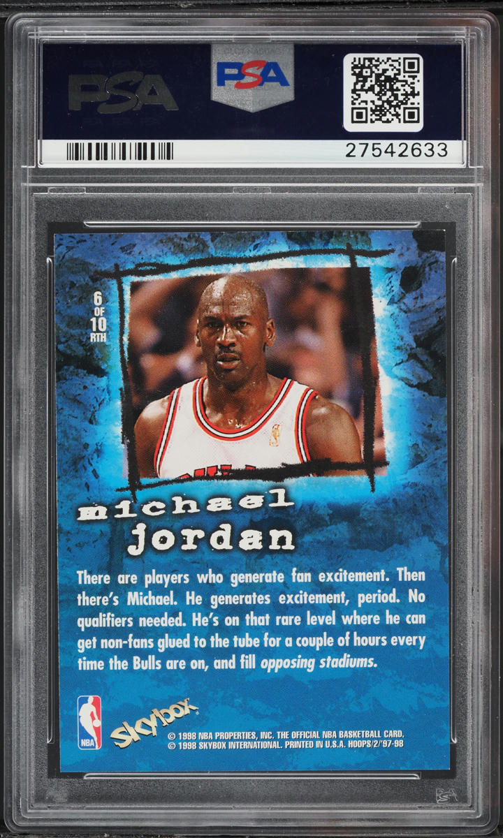 1997 Hoops Rock The House Michael Jordan #6 PSA 10 GEM MINT