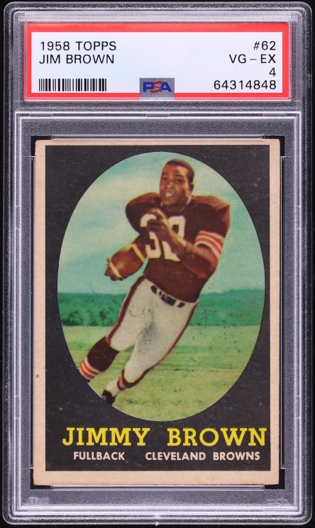 1958 Topps Football Jim Brown ROOKIE #62 PSA 4 VGEX