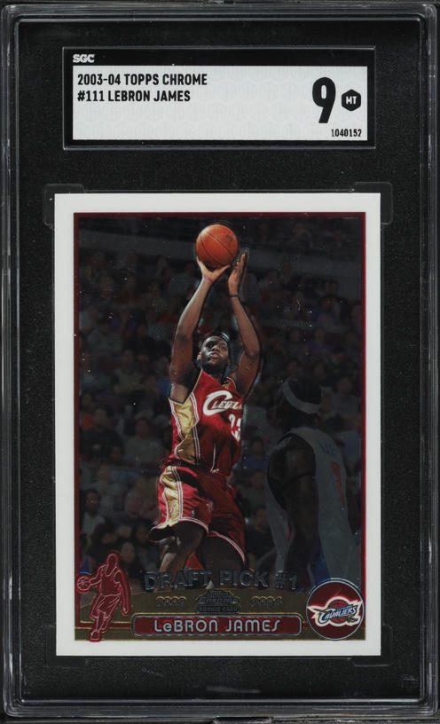希少 Lebron James Topps Chrome ルーキーカード LeBron James 2003 Topps Chrome Refractor Rookie Card #111
