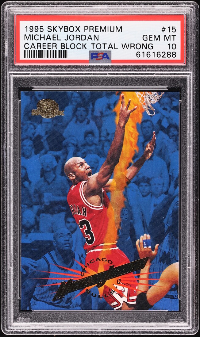 1995 Skybox Premium Michael Jordan ERROR #15 PSA 10 GEM MINT