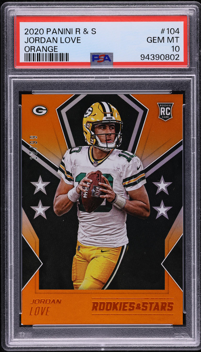 2020 Panini Rookies & Stars Orange Jordan Love ROOKIE /99 #104 PSA 10 GEM MINT