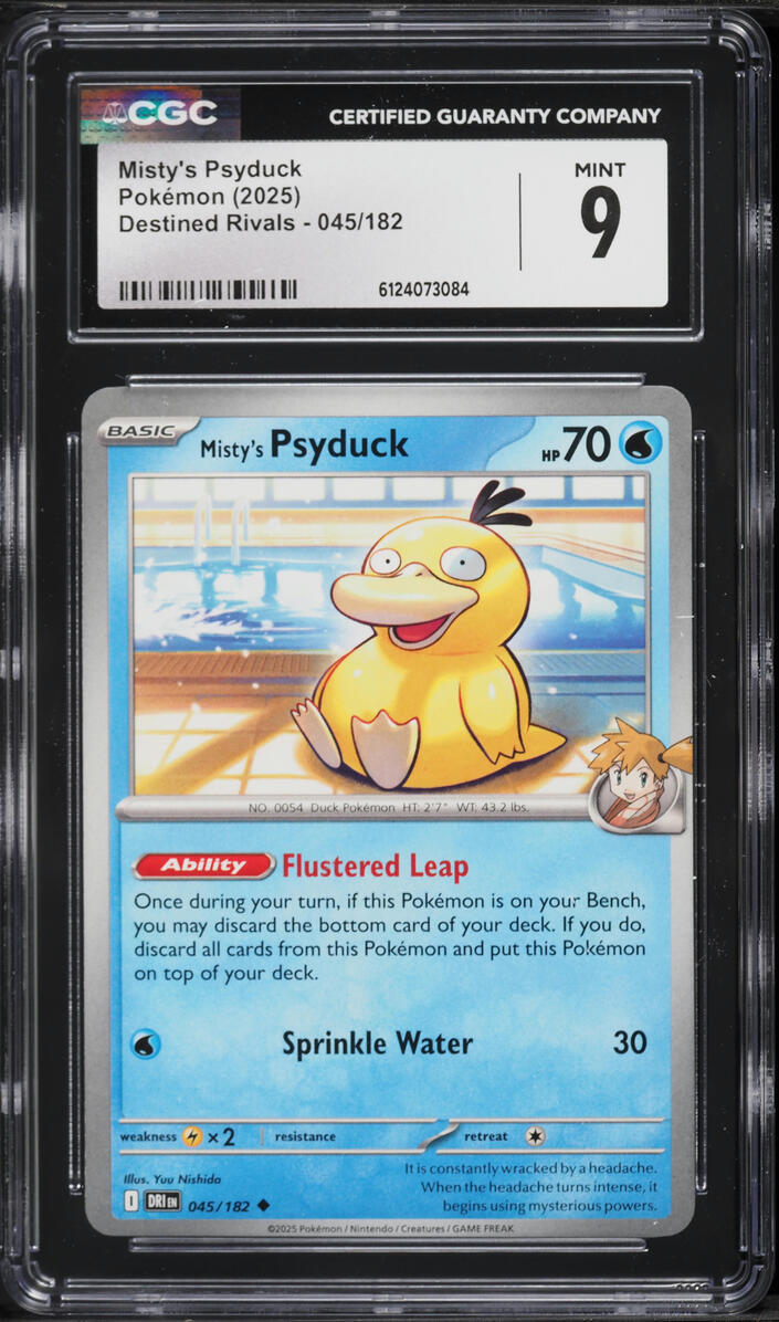 2025 Pokemon Scarlet & Violet Destined Rivals Misty's Psyduck #045 CGC 9 MINT