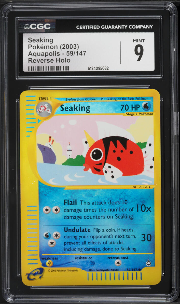 2003 Pokemon Aquapolis Reverse Holo Seaking #59 CGC 9 MINT