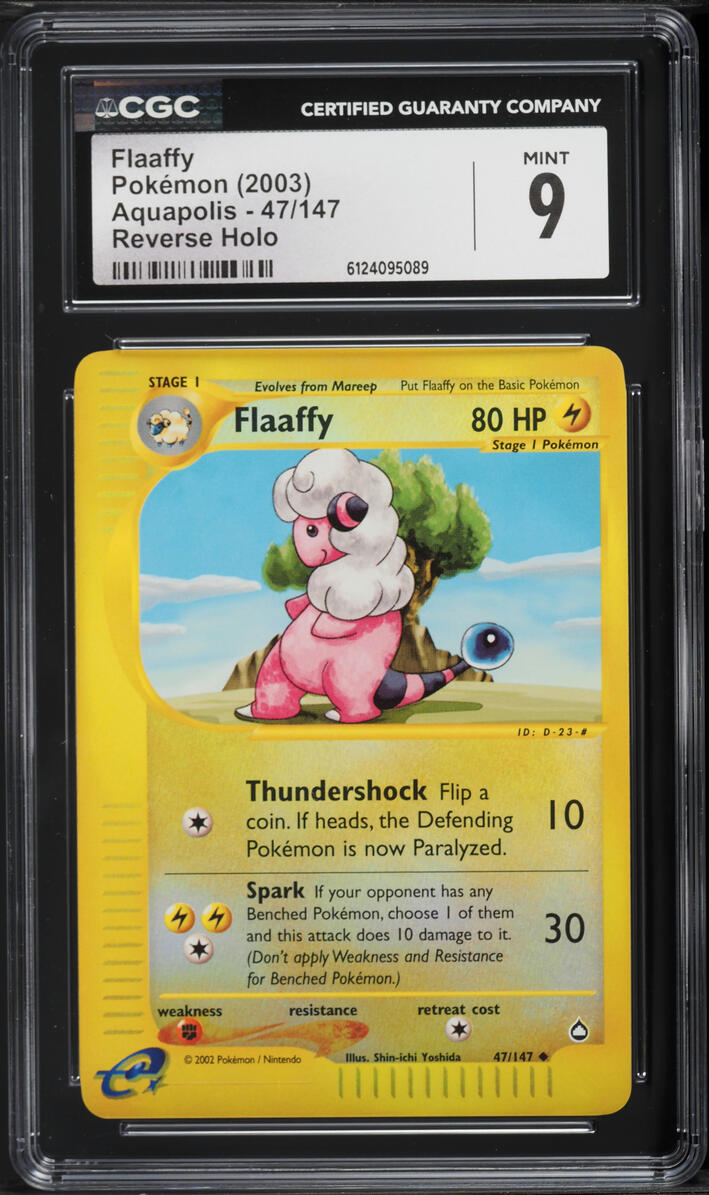 2003 Pokemon Aquapolis Reverse Holo Flaaffy #47 CGC 9 MINT