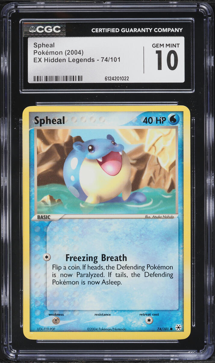2004 Pokemon EX Hidden Legends Spheal #74 CGC 10 GEM MINT