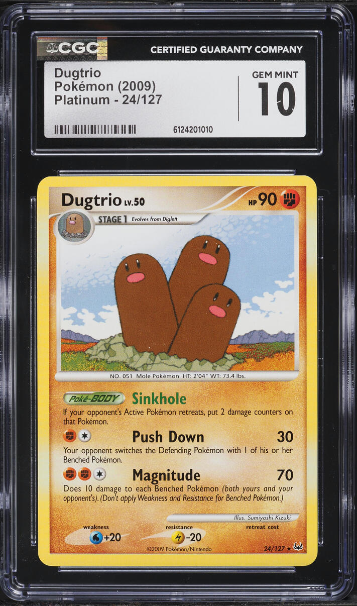 2009 Pokemon Platinum Dugtrio #24 CGC 10 GEM MINT