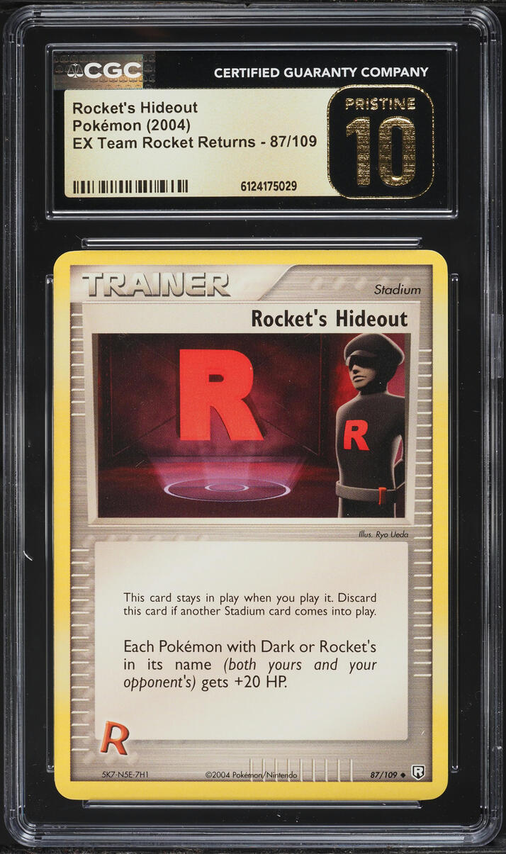 2004 Pokemon EX Team Rocket Returns Rocket's Hideout #87 CGC 10 PRISTINE