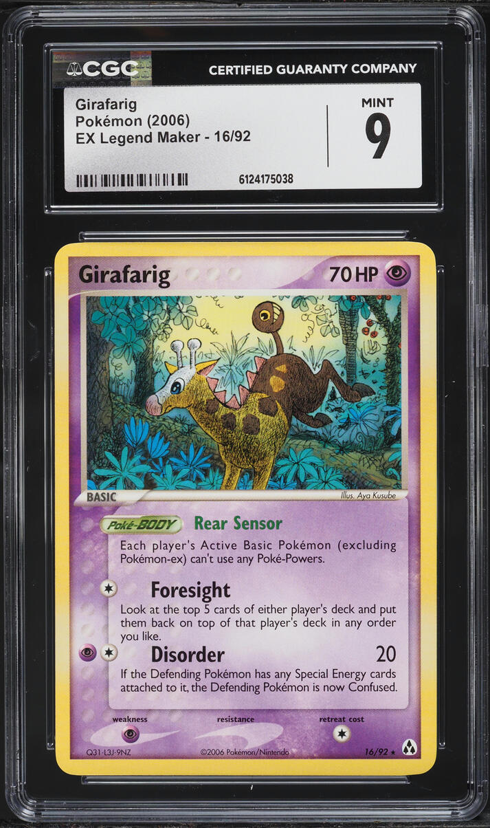 2006 Pokemon EX Legend Maker Girafarig #16 CGC 9 MINT