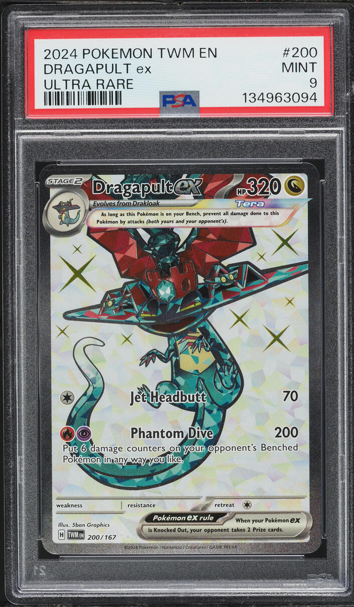 2024 Pokemon Scarlet & Violet Twilight Masquerade Full Art Dragapult ex #200 PSA 9 MINT