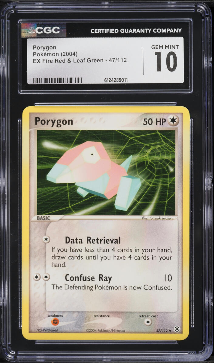 2004 Pokemon Ex Fire Red & Leaf Green Porygon #47 CGC 10 GEM MINT