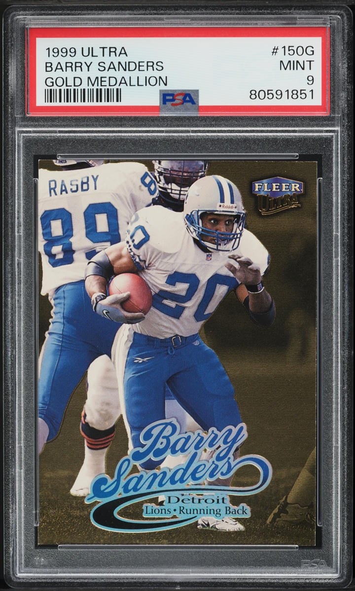 1999 Ultra Gold Medallion Barry Sanders #150G PSA 9 MINT