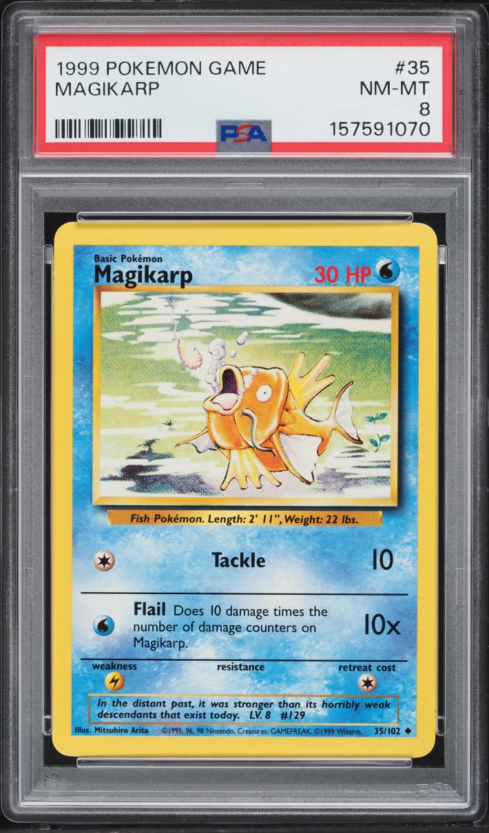 1999 Pokemon Base Set Magikarp #35 PSA 8 NM-MT