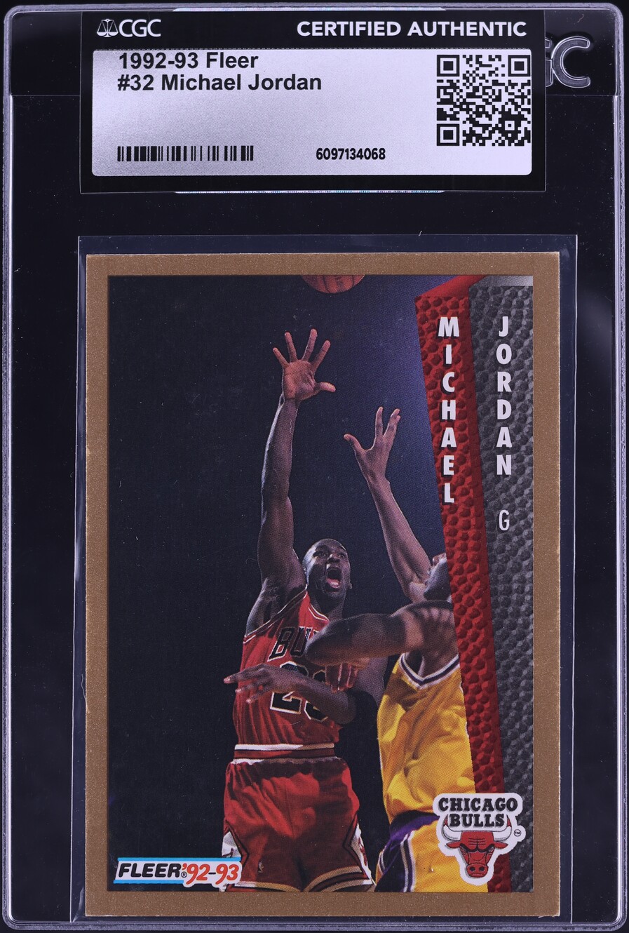 1992 Fleer Basketball Michael Jordan #32 CGC AUTH