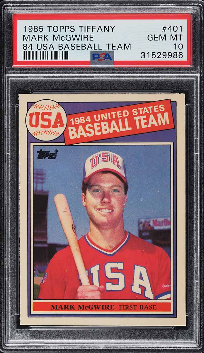 1985 Topps Tiffany Mark McGwire ROOKIE #401 PSA 10 GEM MINT