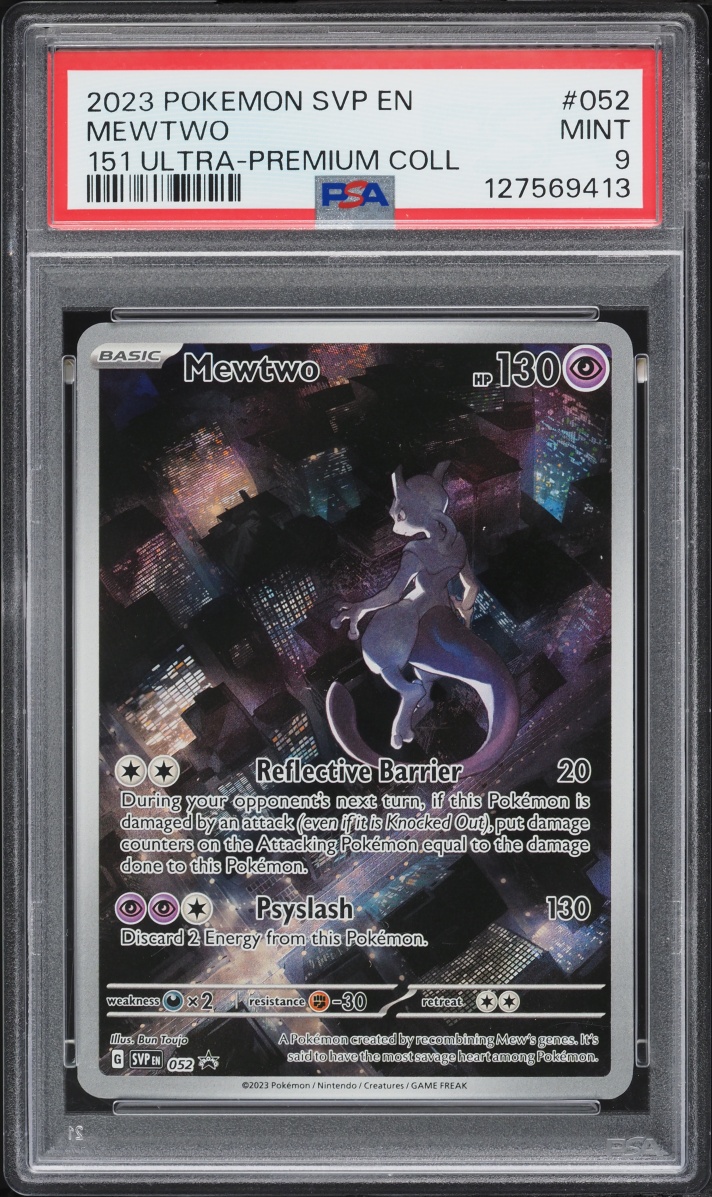 2023 Pokemon Scarlet & Violet Promo 151 Ultra Premium Full Art Mewtwo #52 PSA 9 MINT