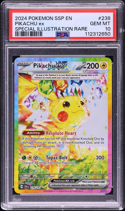 2024 Pokemon Scarlet & Violet Surging Sparks SIR Pikachu ex #238