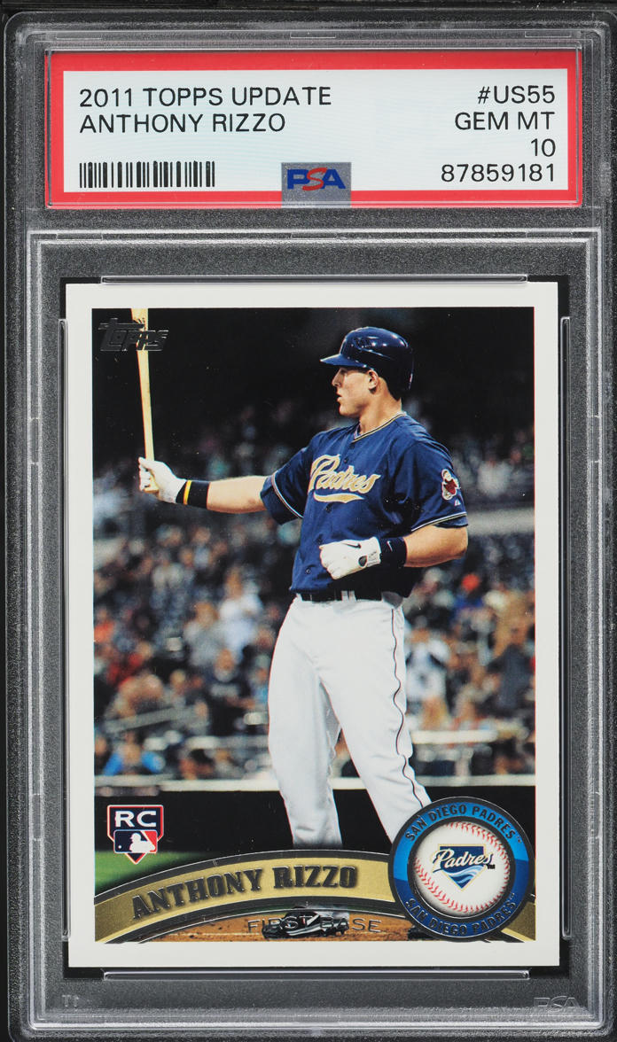 2011 Topps Update Anthony Rizzo ROOKIE #US55 PSA 10 GEM MINT