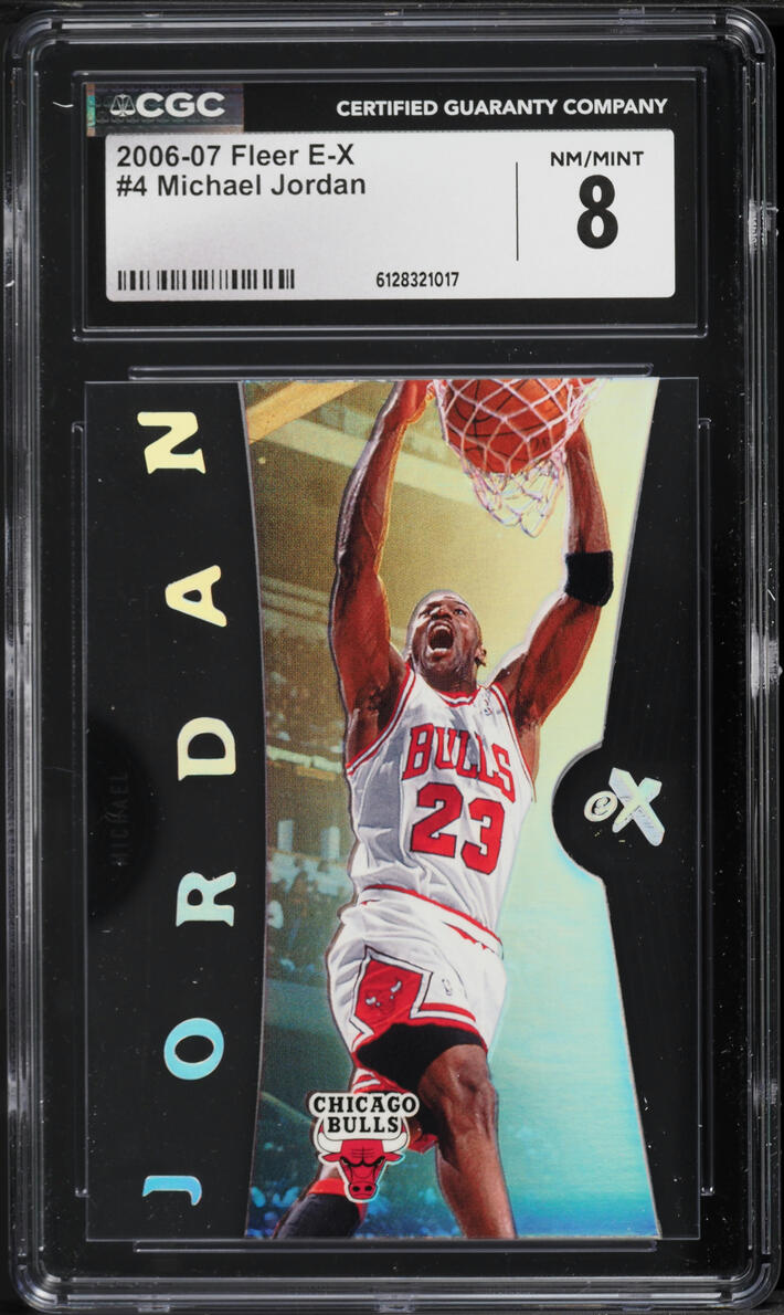 2006 Fleer E-X Michael Jordan #4 CGC 8 NM-MT