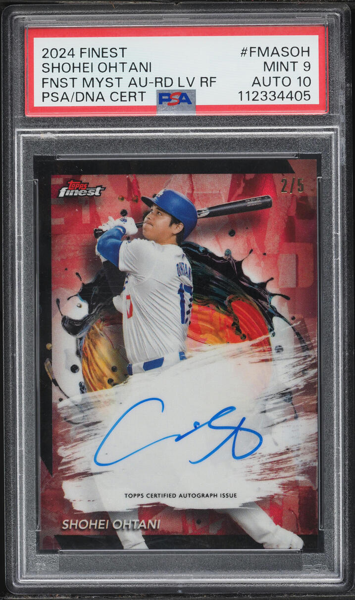2024 Finest Mystery Red Lava Refractor Shohei Ohtani AUTO DNA 10 /5 #FMA-SOH PSA 9 MINT