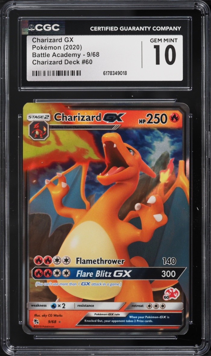 2020 Pokemon Sun & Moon Battle Academy Deck Holo Charizard GX #9 CGC 10 GEM MINT