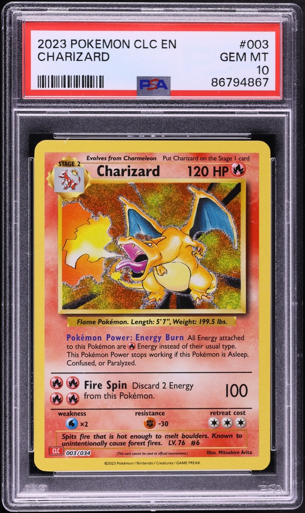 2023 Pokemon TCG Classic Collection Holo Charizard #3 PSA 10 GEM MINT