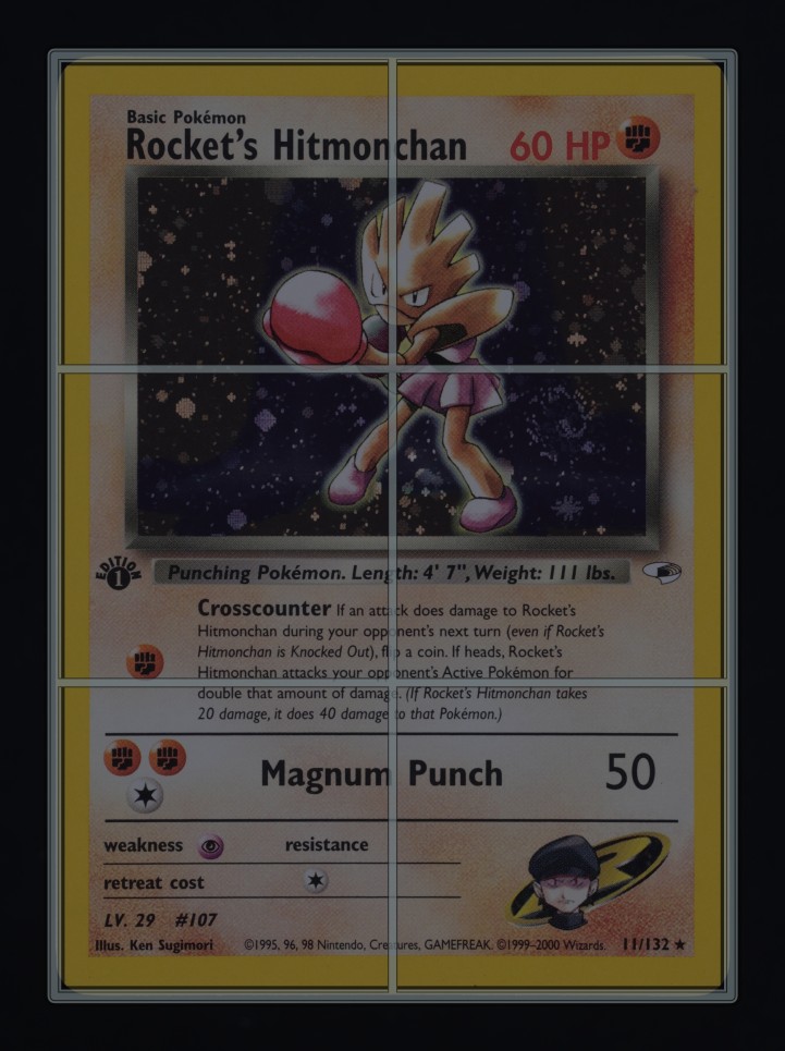 2000 Pokemon Gym Heroes 1st Edition Holo Rocket's Hitmonchan #11 MBA AUTH