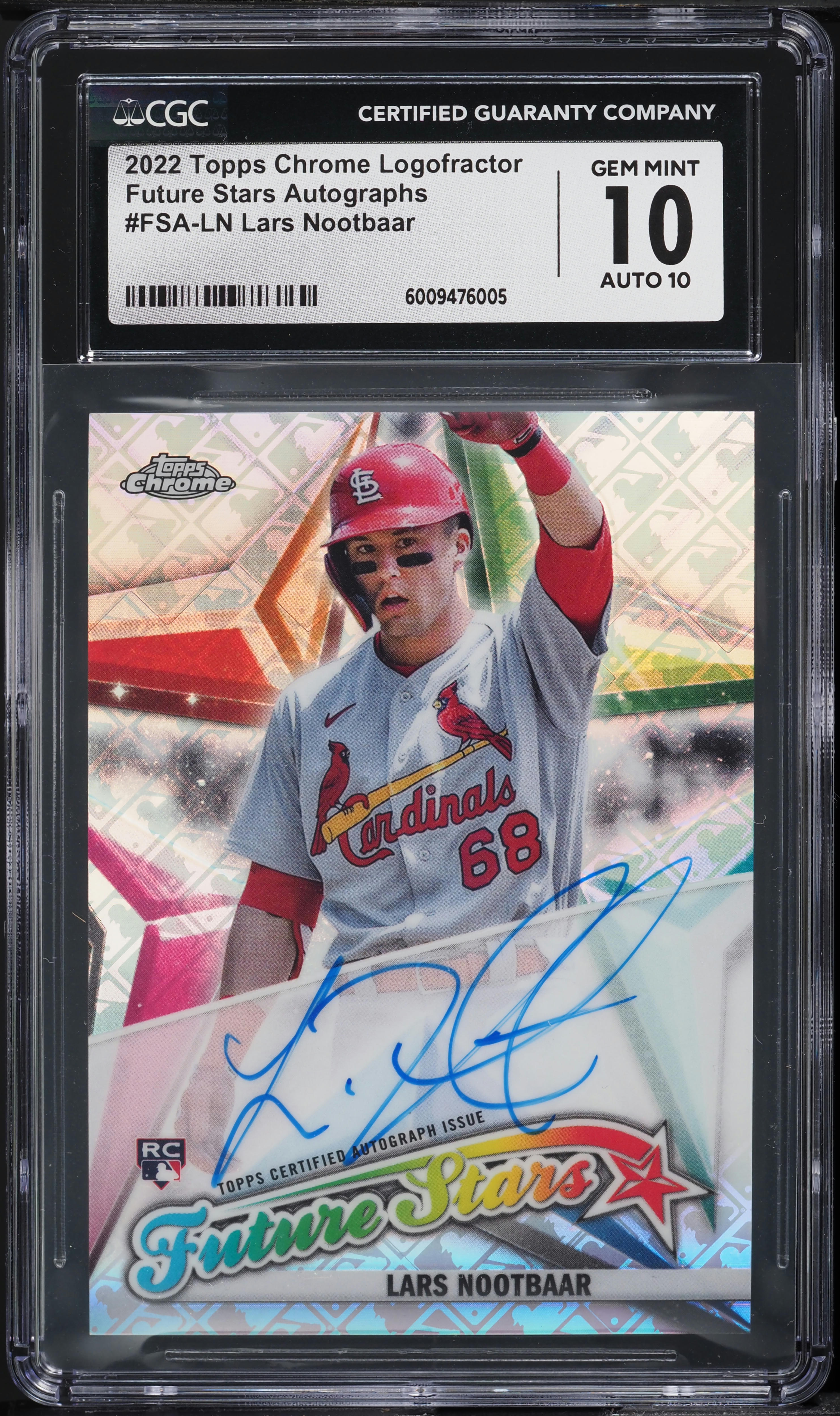 2022 Topps Chrome Future Stars Logofractor Lars Nootbaar ROOKIE